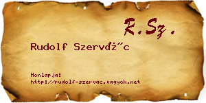 Rudolf Szervác névjegykártya